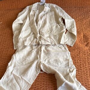 Parachute Cream Jumpsuit Set